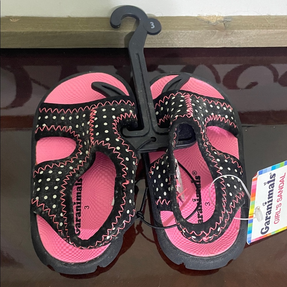 Garanimals Black and Pink Kids Sandals